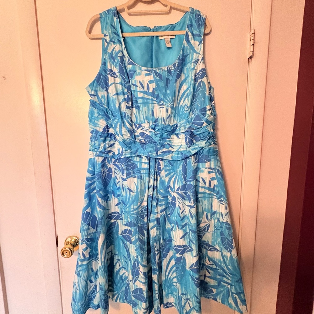 Blue and White Sleeveless Dress - Everything $25 sale!